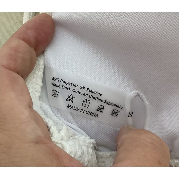 Shenhe White Textured Halter Bikini 3-Piece Set with Cover Up - Picture 9 of 10